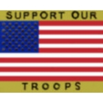 SUPPORT OUR TROOPS USA FLAG SCRIPT PIN